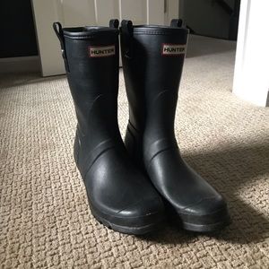 Hunter Mens Short Rain Boots